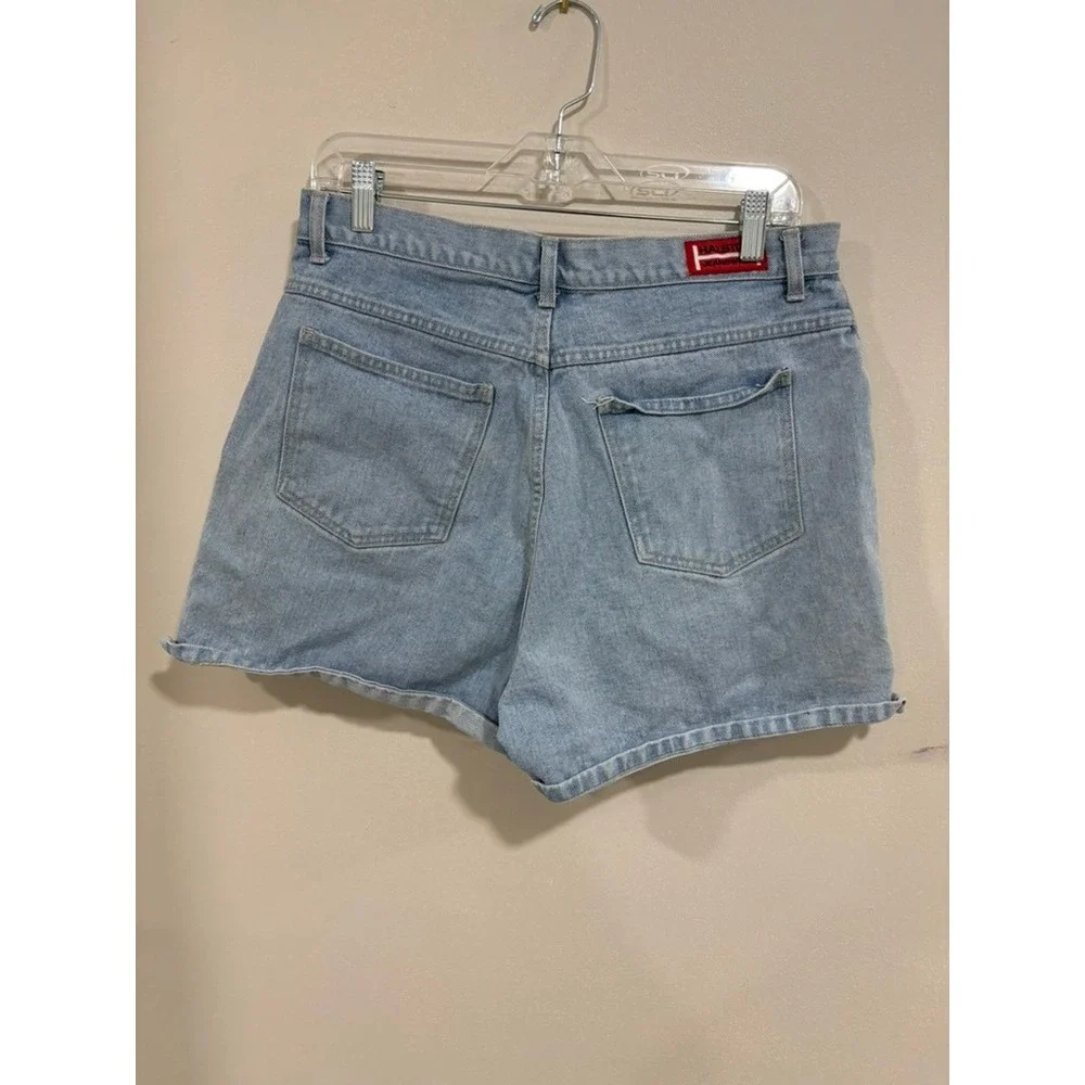 Halston Jeanswear Vintage Denim Shorts High Rise Classic Blue Summer Y2K Chic 14